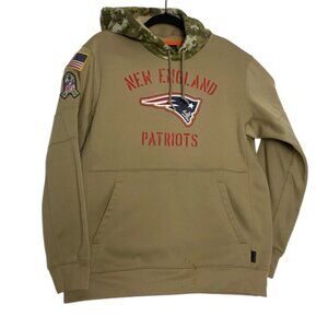 Nike NFL Salute to Service New England Patriots Brown Hooded Sweatshirt Sz Large